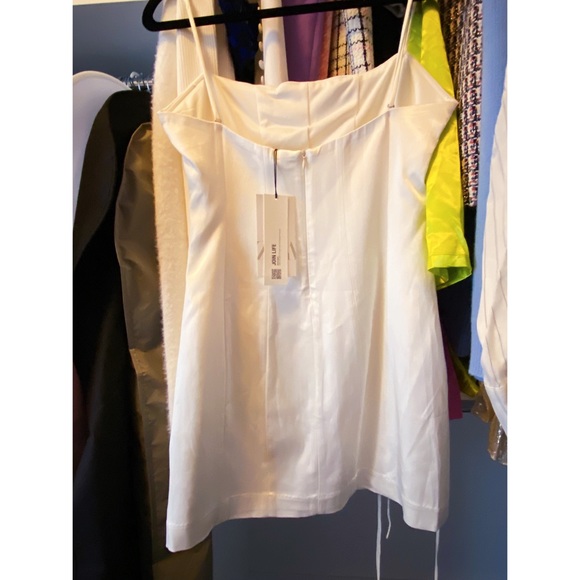 Zara ivory satin mini dress - Picture 4 of 6